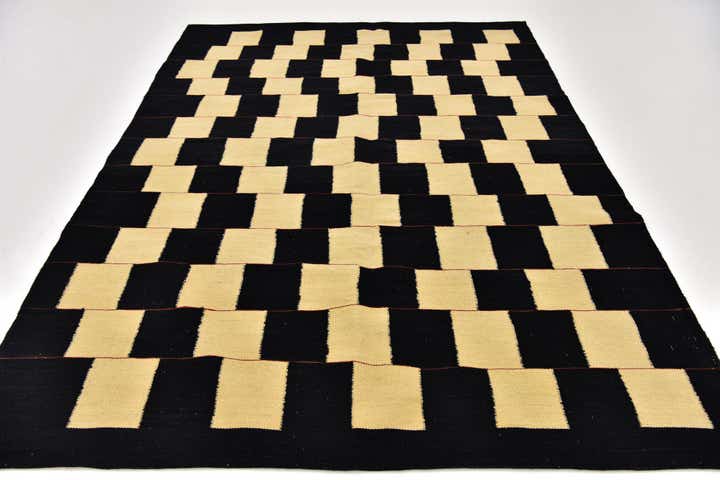 5' 2 x 6' 10 Hand Woven Kilim Modern Wool Rug