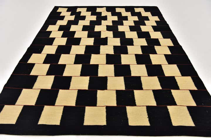 5' x 6' 10 Hand Woven Kilim Modern Wool Rug