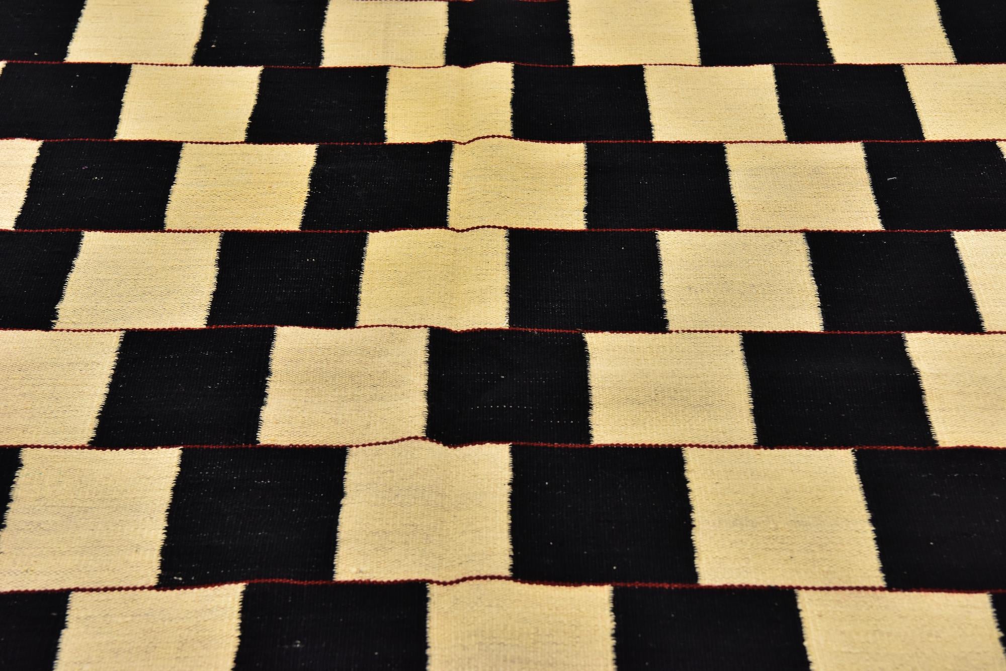 5' x 6' 9 Hand Woven Kilim Modern Wool Rug