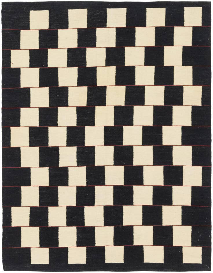 Detail image of 5' x 6' 9 Hand Woven Kilim Modern Wool Rug