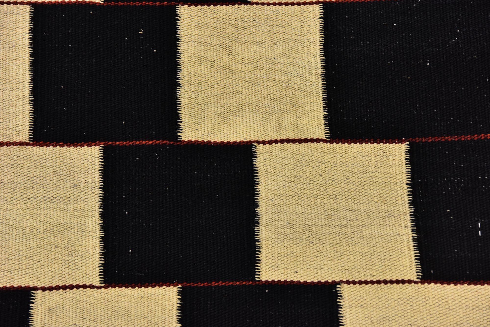 4' 3 x 6' Hand Woven Kilim Modern Wool Rug