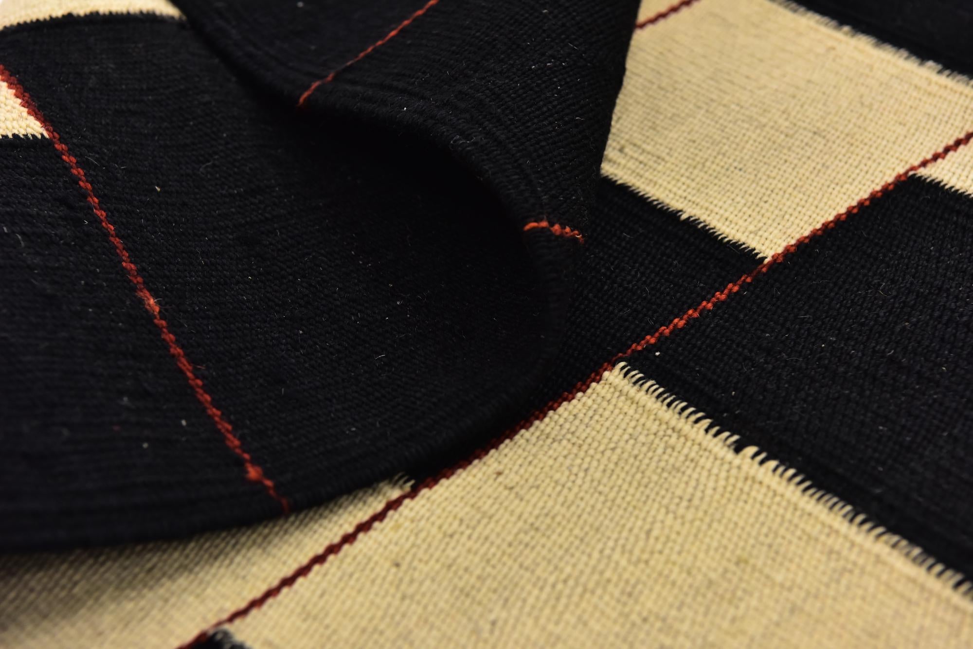 4' 3 x 6' Hand Woven Kilim Modern Wool Rug