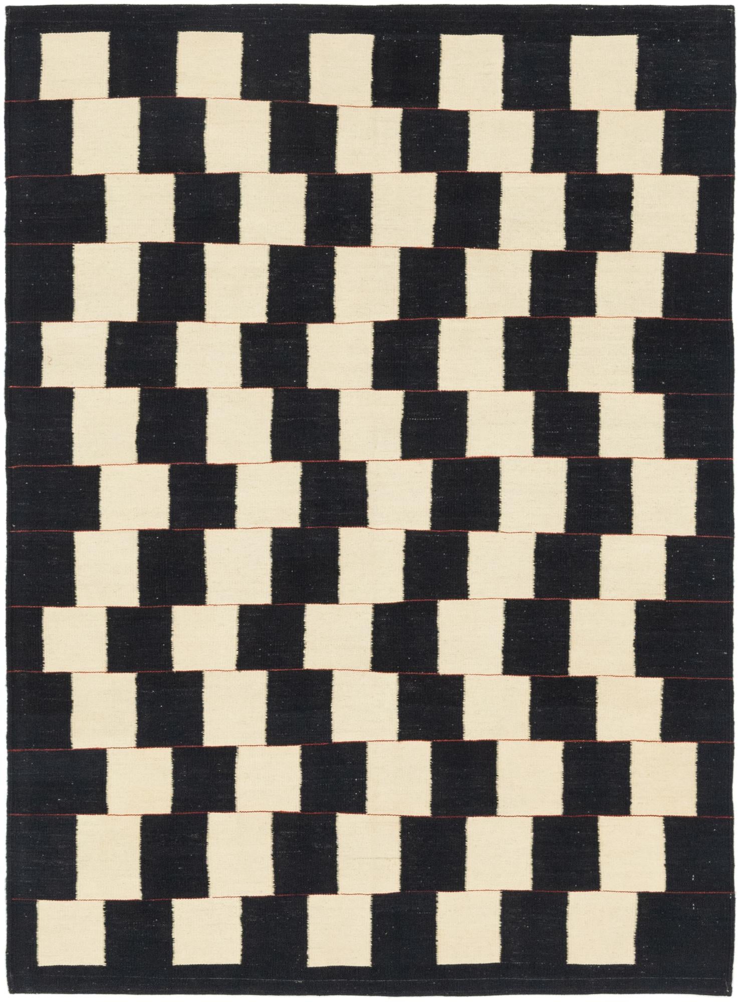 5' x 6' 9 Hand Woven Kilim Modern Wool Rug