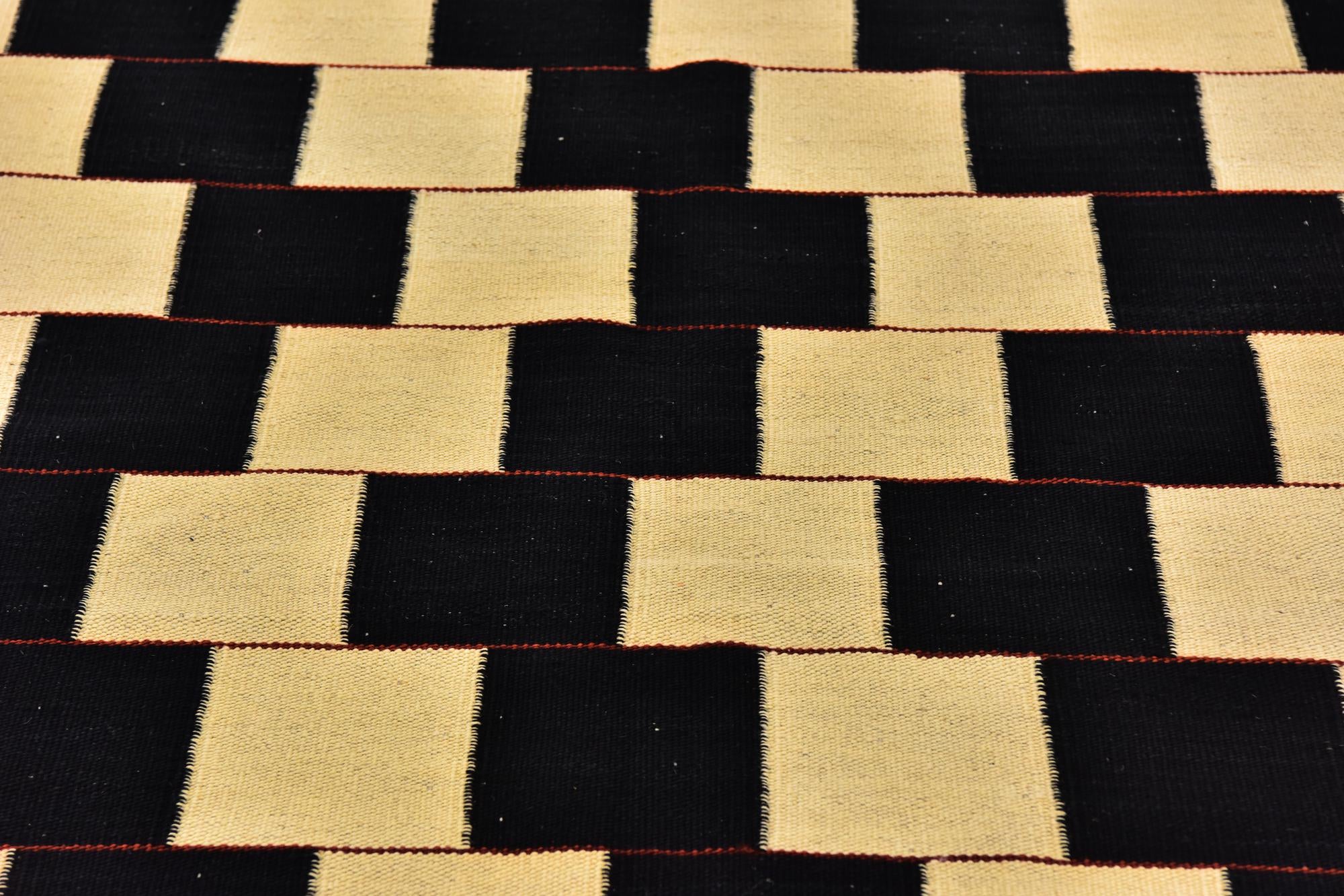 4' 3 x 6' Hand Woven Kilim Modern Wool Rug