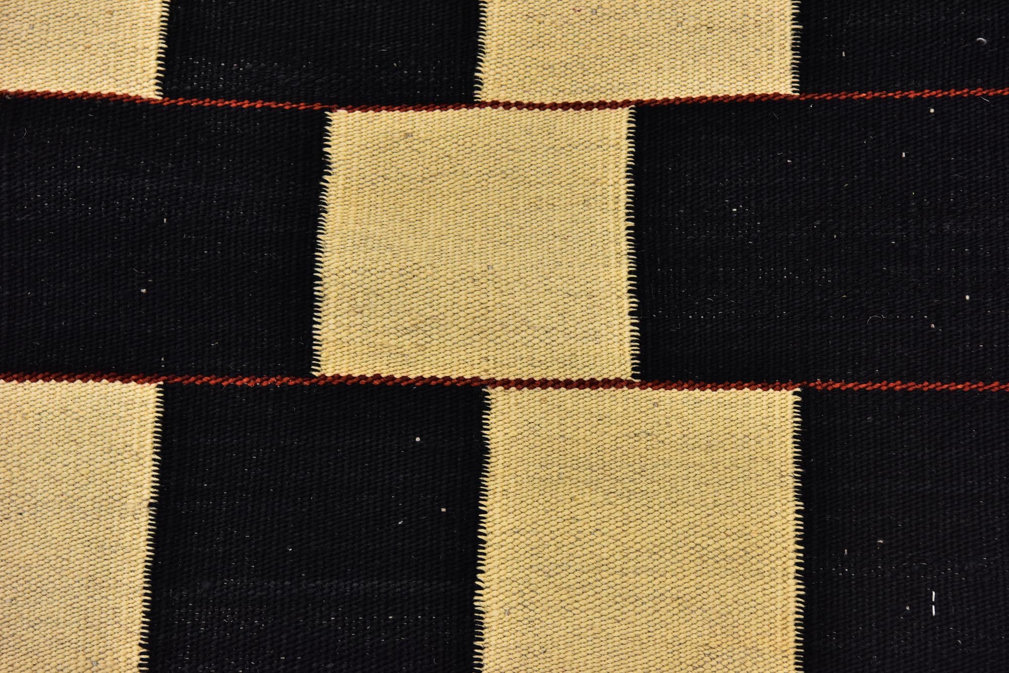 4' 3 x 6' Hand Woven Kilim Modern Wool Rug