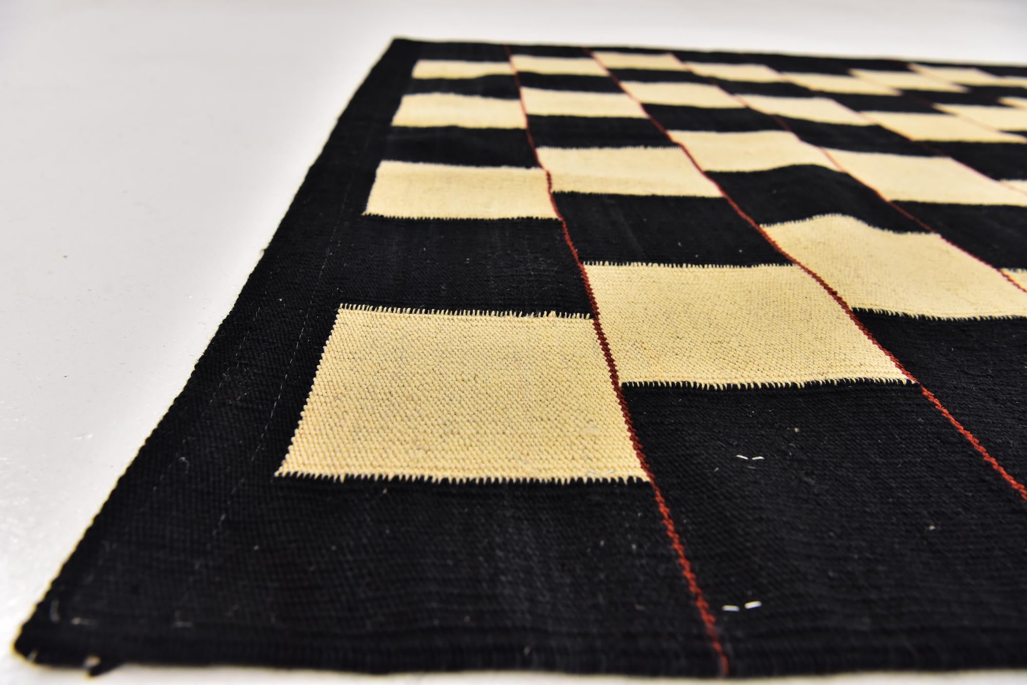 4' 3 x 6' Hand Woven Kilim Modern Wool Rug