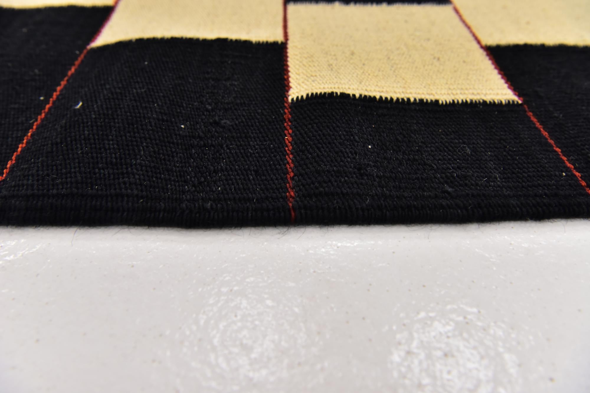 4' 3 x 6' Hand Woven Kilim Modern Wool Rug