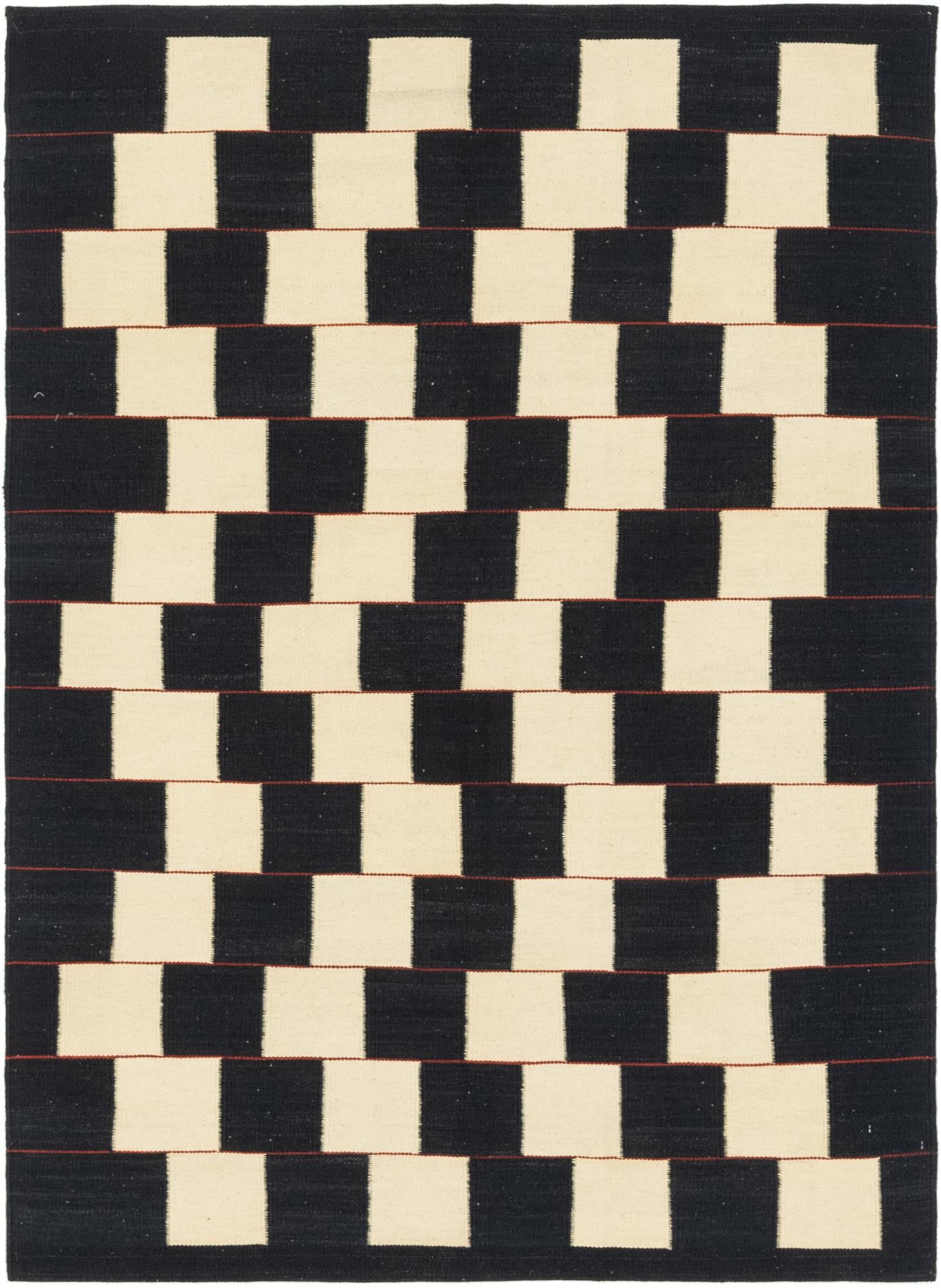 4' 3 x 6' Hand Woven Kilim Modern Wool Rug