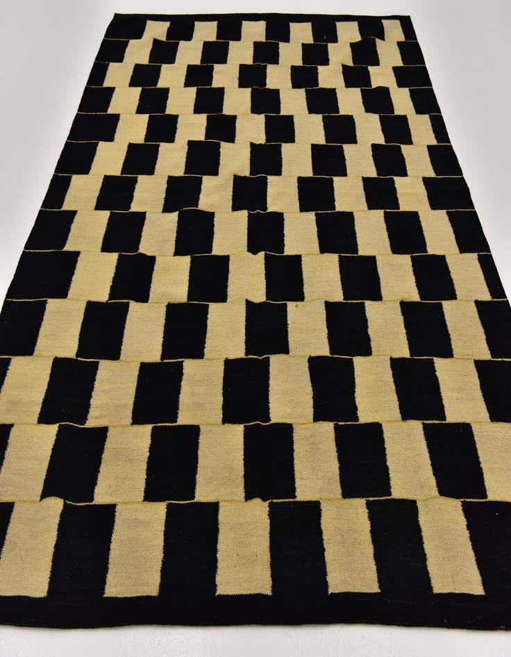 Detail image of 6' 2 x 7' 9  Hand Woven Kilim Modern Wool Rug