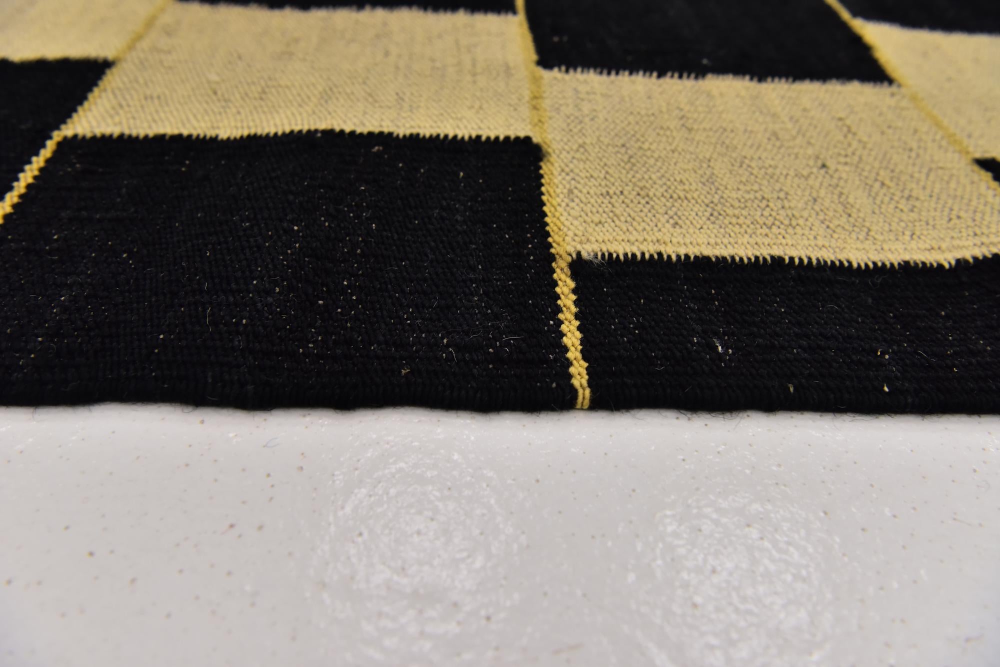 6' 2 x 7' 9 Hand Woven Kilim Modern Wool Rug