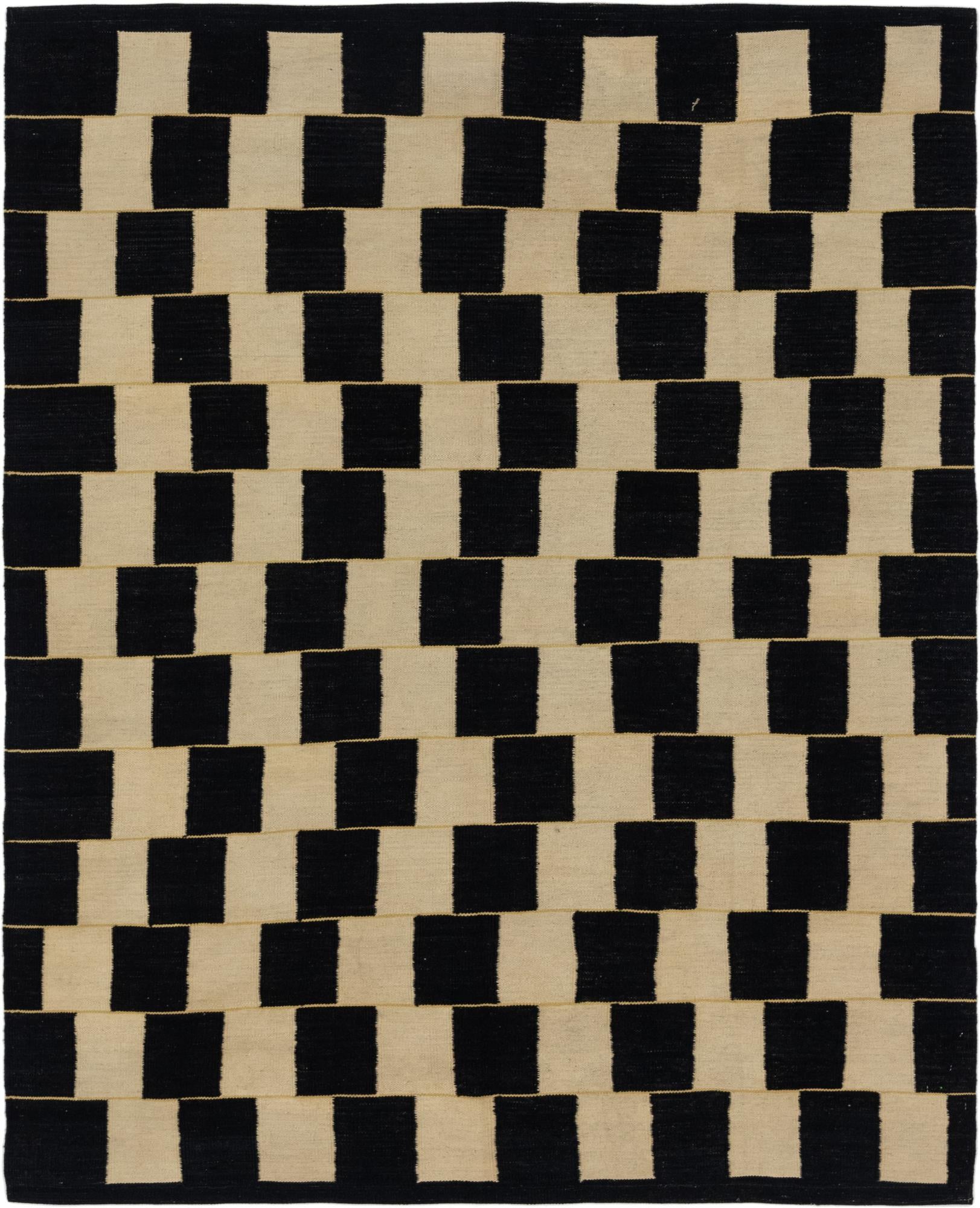 6' 2 x 7' 9 Hand Woven Kilim Modern Wool Rug