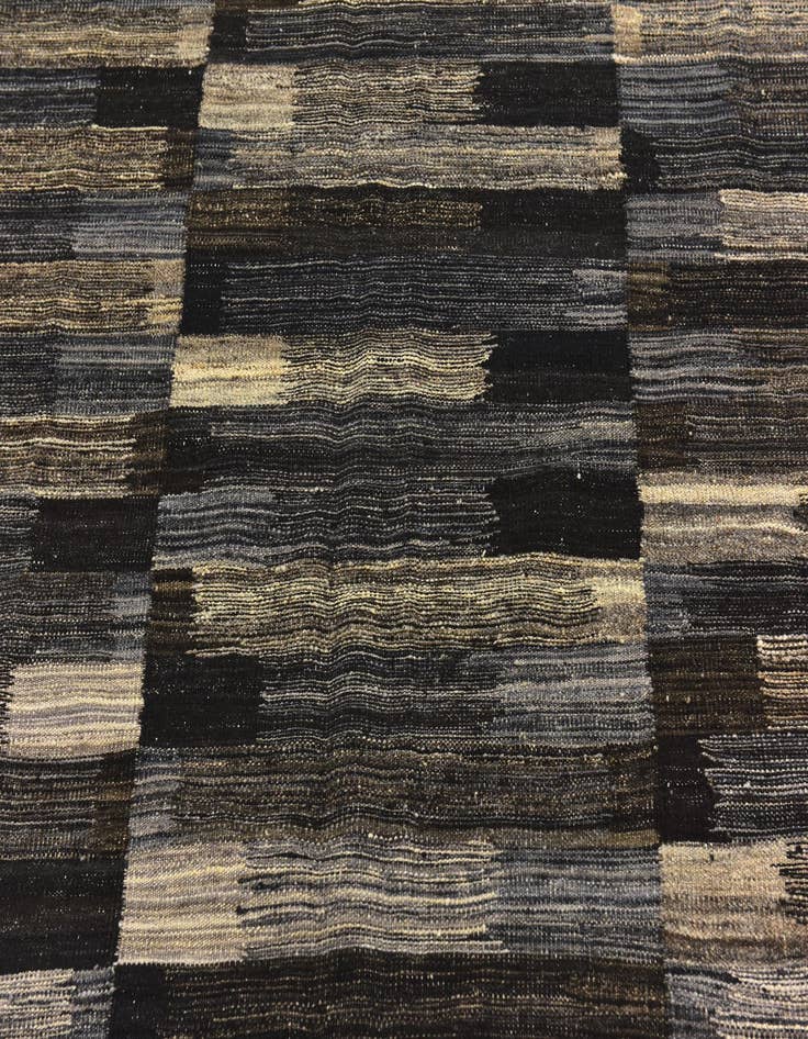 Detail image of 6' 3 x 7' 6  Hand Woven Kilim Modern Wool Rug