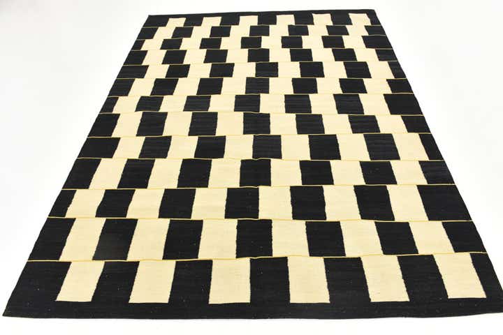 6' x 7' 9 Hand Woven Kilim Modern Wool Rug