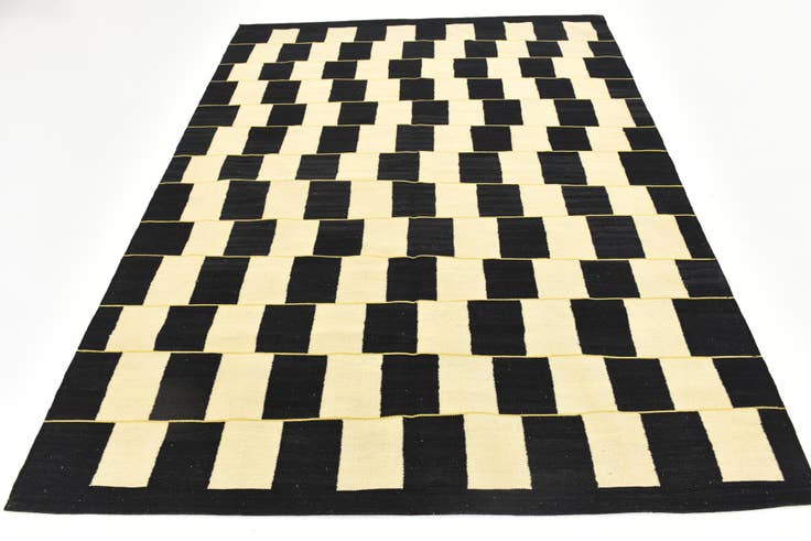 Detail image of 6' x 7' 9 Hand Woven Kilim Modern Wool Rug