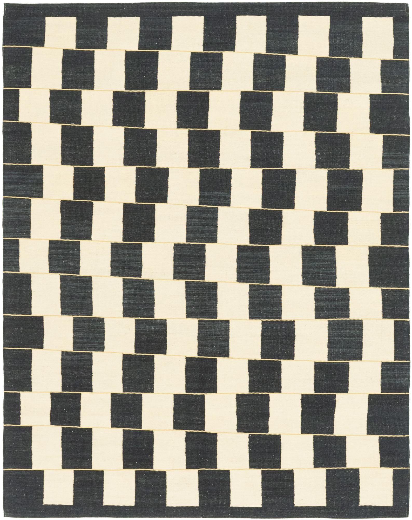 6' x 7' 9 Hand Woven Kilim Modern Wool Rug