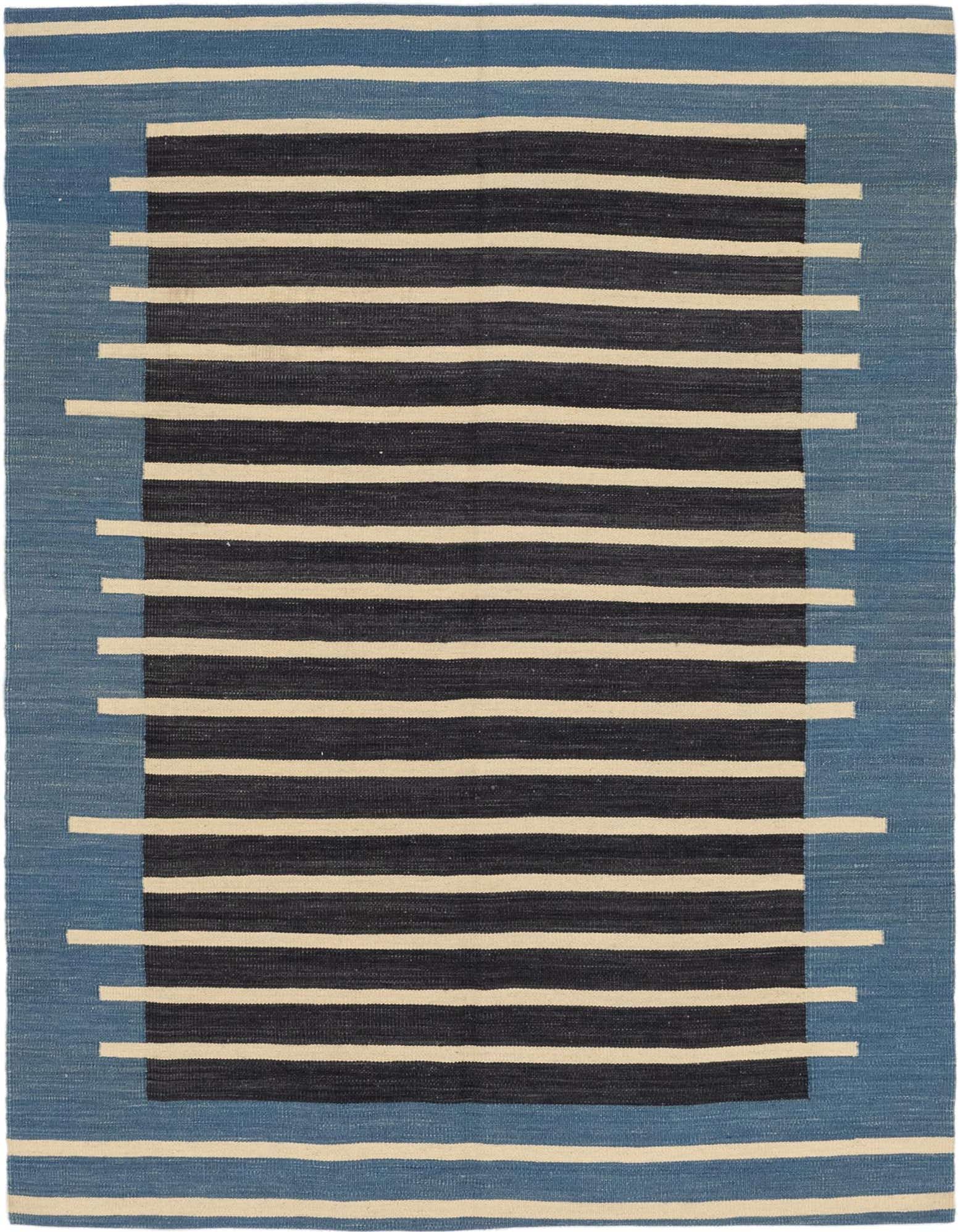 5' x 6' 6 Hand Woven Kilim Modern Wool Rug