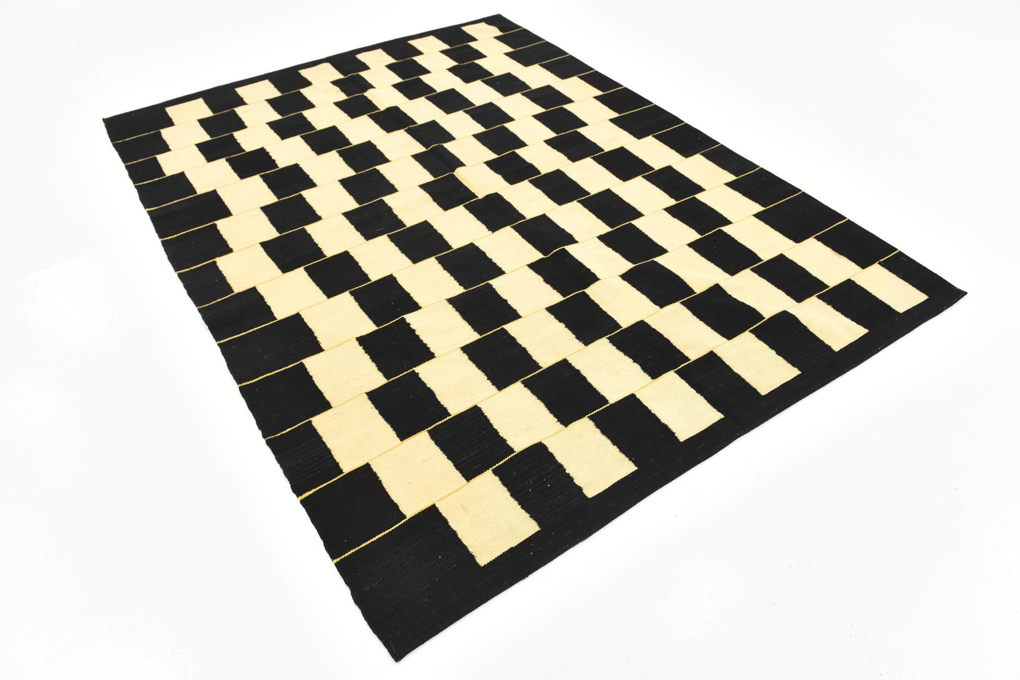 6' x 7' 9 Hand Woven Kilim Modern Wool Rug