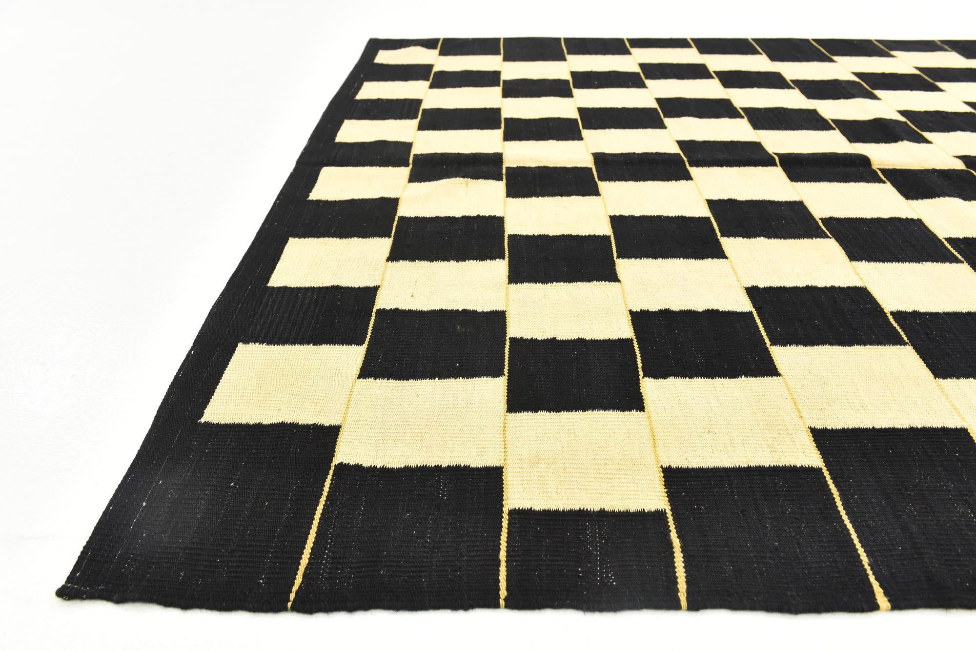 6' x 7' 9 Hand Woven Kilim Modern Wool Rug