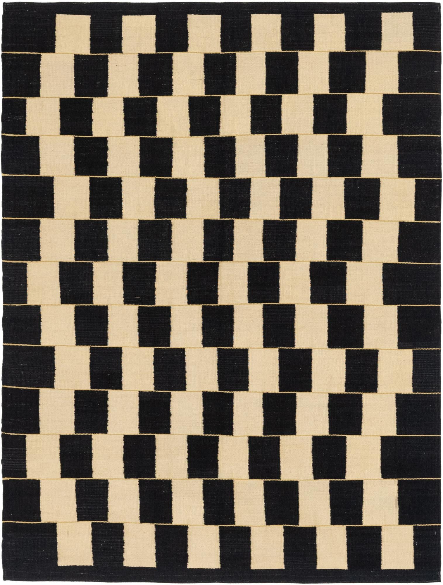 6' x 7' 9 Hand Woven Kilim Modern Wool Rug