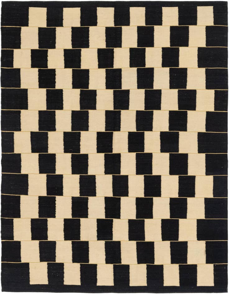 Detail image of 6' x 7' 9 Hand Woven Kilim Modern Wool Rug