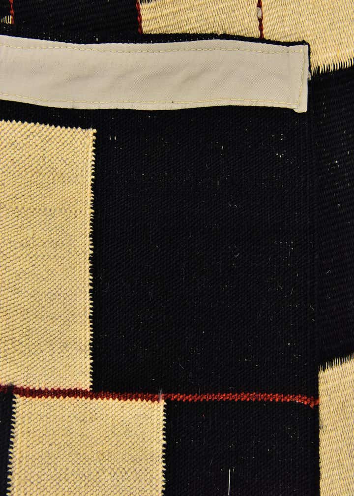 4' 4 x 6' Hand Woven Kilim Modern Wool Rug