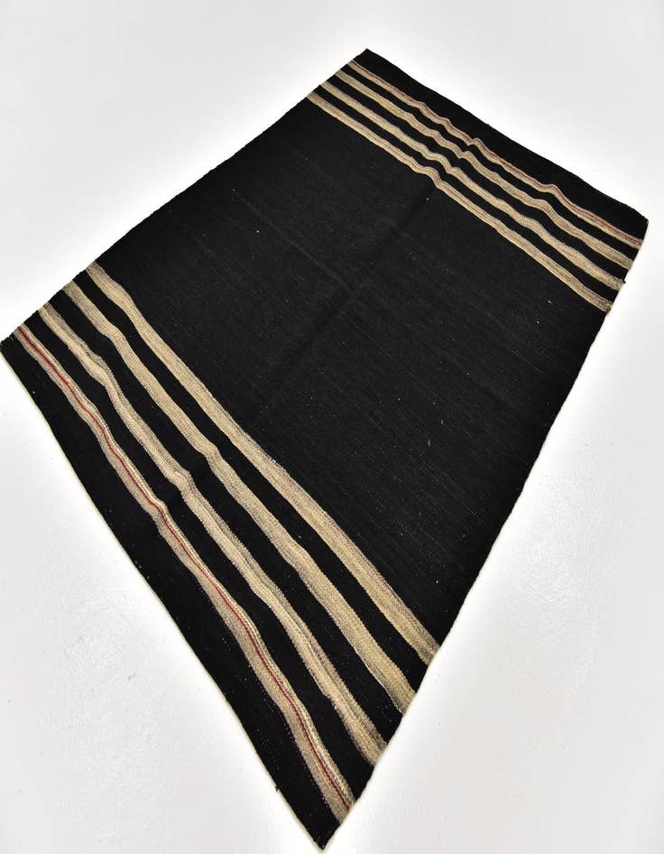 Detail image of 4' 4 x 5' 9  Hand Woven Kilim Modern Wool Rug