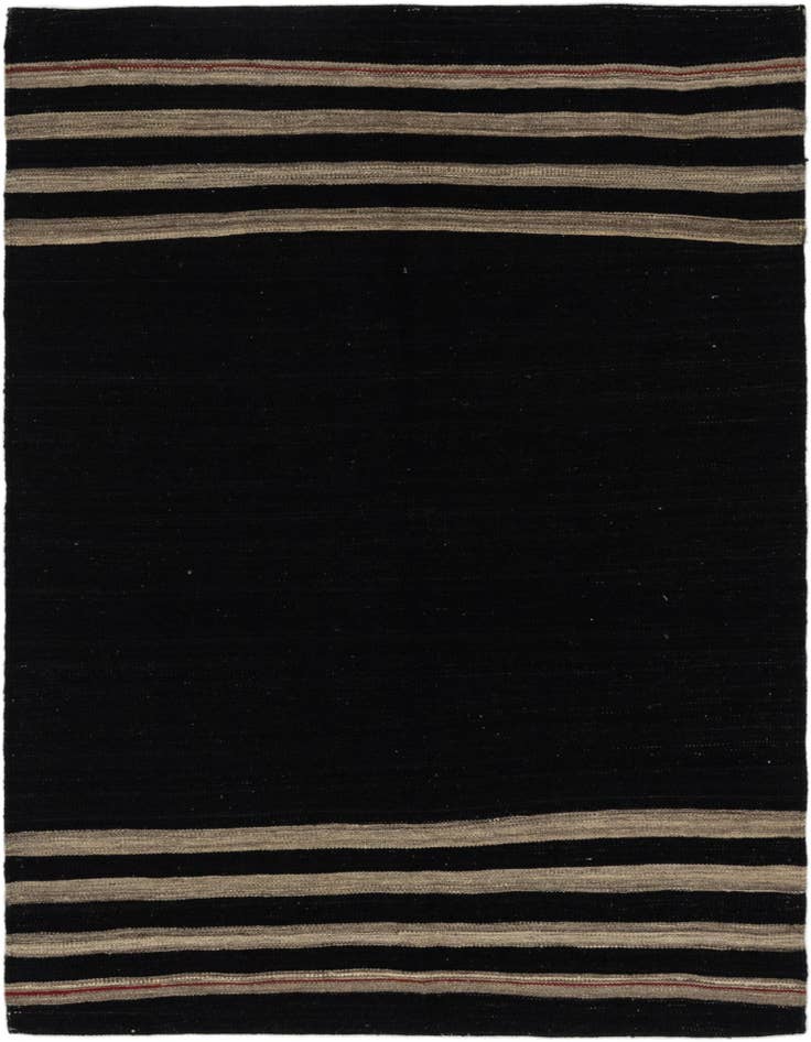 Detail image of 4' 4 x 5' 9 Hand Woven Kilim Modern Wool Rug