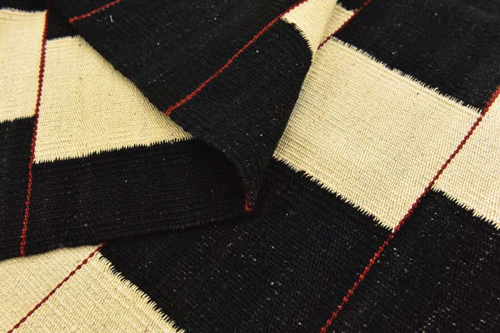 4' 4 x 6' Hand Woven Kilim Modern Wool Rug