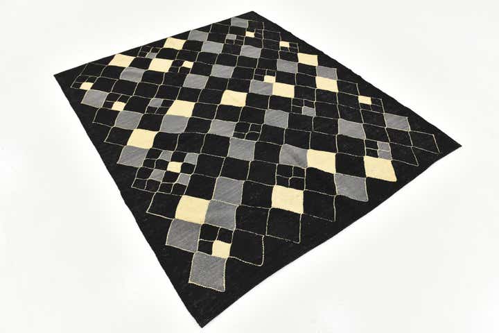 5' 4 x 6' 4 Hand Woven Kilim Modern Wool Rug