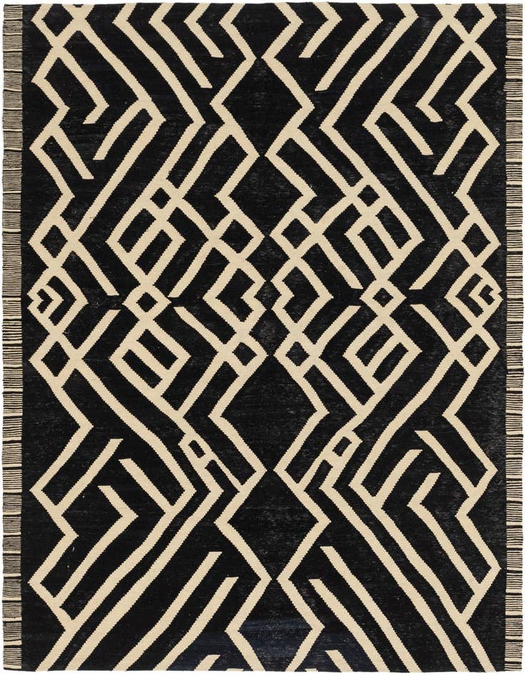 Detail image of 5' 8 x 7' 8 Hand Woven Kilim Modern Wool Rug