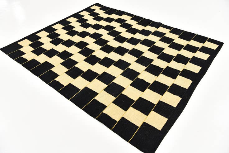 Detail image of 6' 3 x 7' 9 Hand Woven Kilim Modern Wool Rug