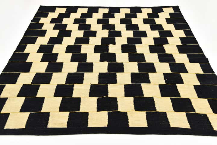 6' 3 x 7' 9 Hand Woven Kilim Modern Wool Rug