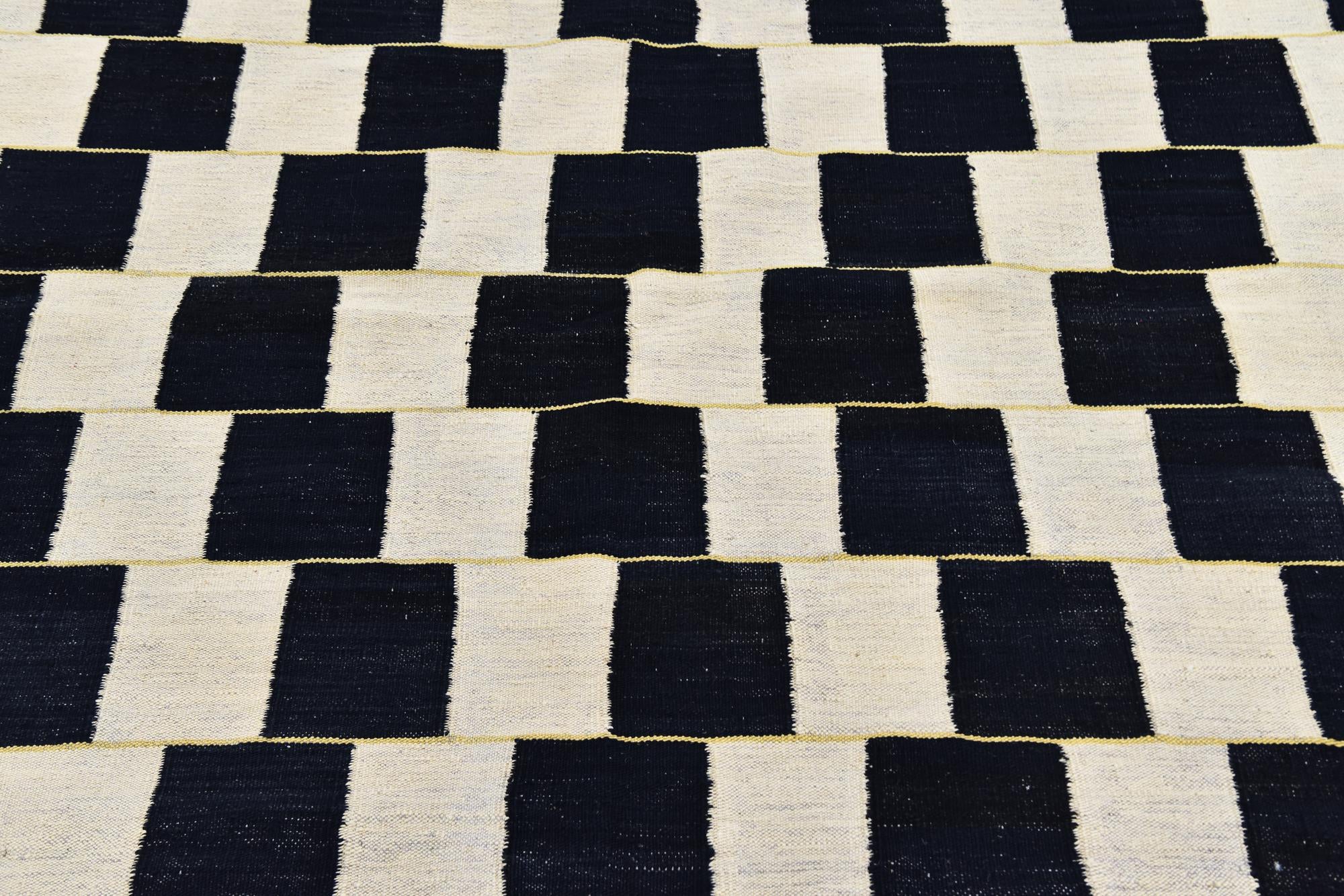 6' 3 x 7' 9 Hand Woven Kilim Modern Wool Rug
