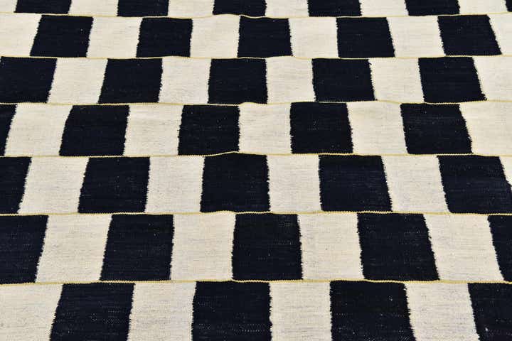 6' 3 x 7' 9 Hand Woven Kilim Modern Wool Rug