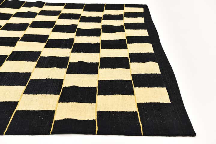 6' 3 x 7' 9 Hand Woven Kilim Modern Wool Rug