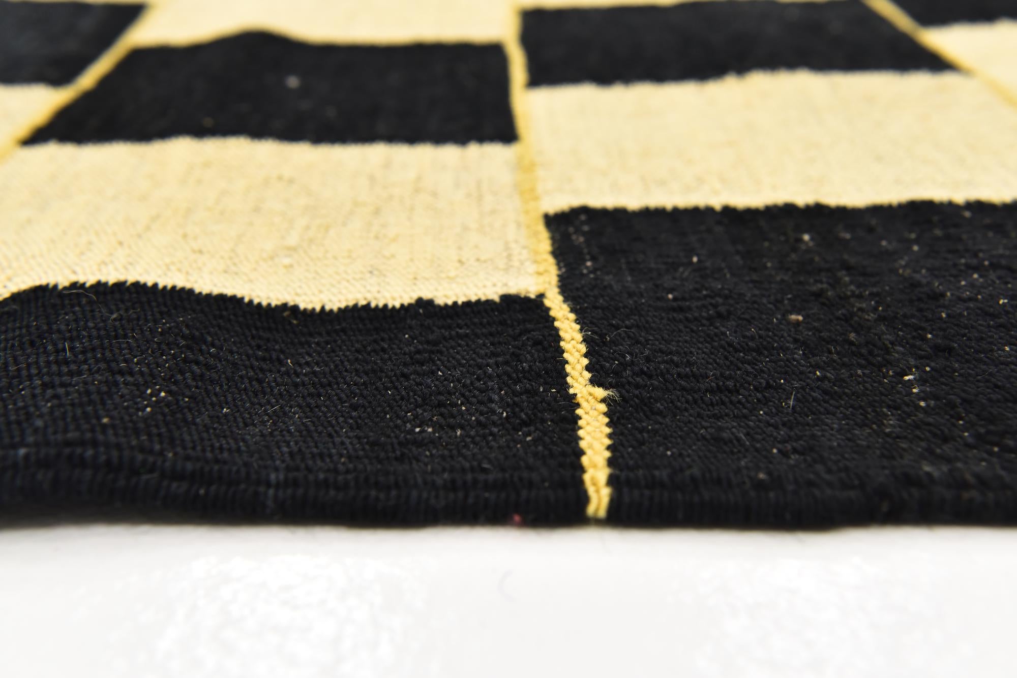 6' 3 x 7' 9 Hand Woven Kilim Modern Wool Rug