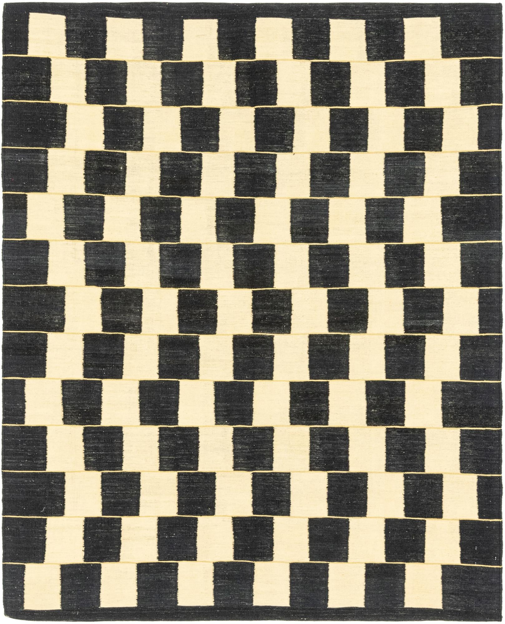 6' 3 x 7' 9 Hand Woven Kilim Modern Wool Rug