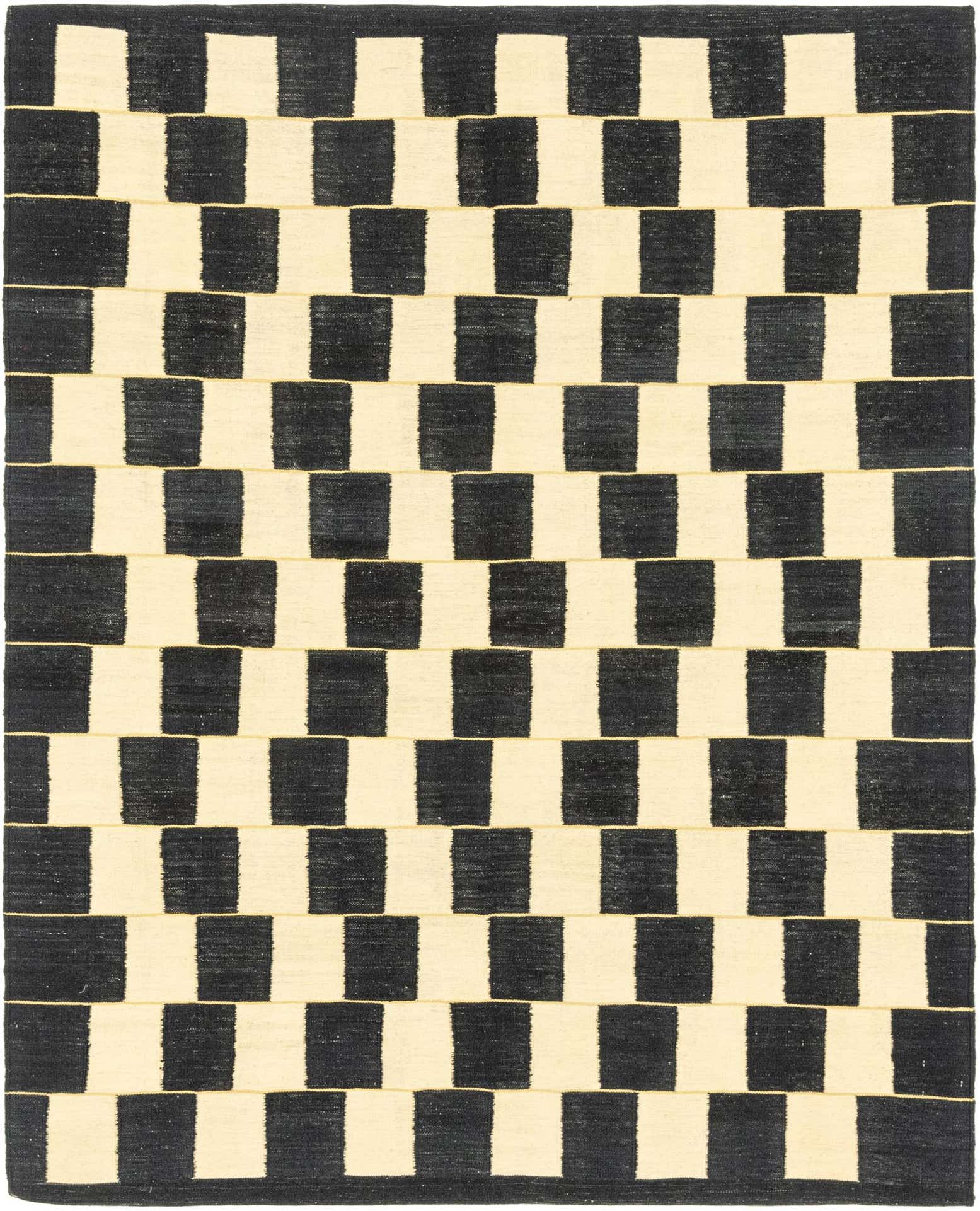 6' 3 x 7' 9 Hand Woven Kilim Modern Wool Rug