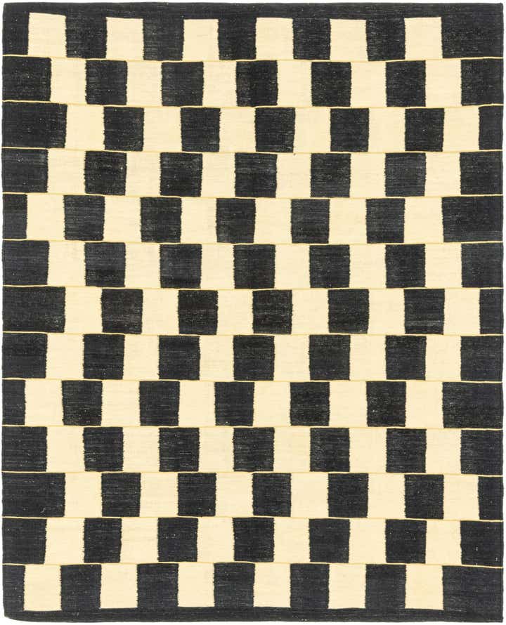 6' 3 x 7' 9 Hand Woven Kilim Modern Wool Rug