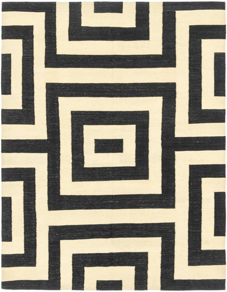 Detail image of 6' x 7' 8 Hand Woven Kilim Modern Wool Rug
