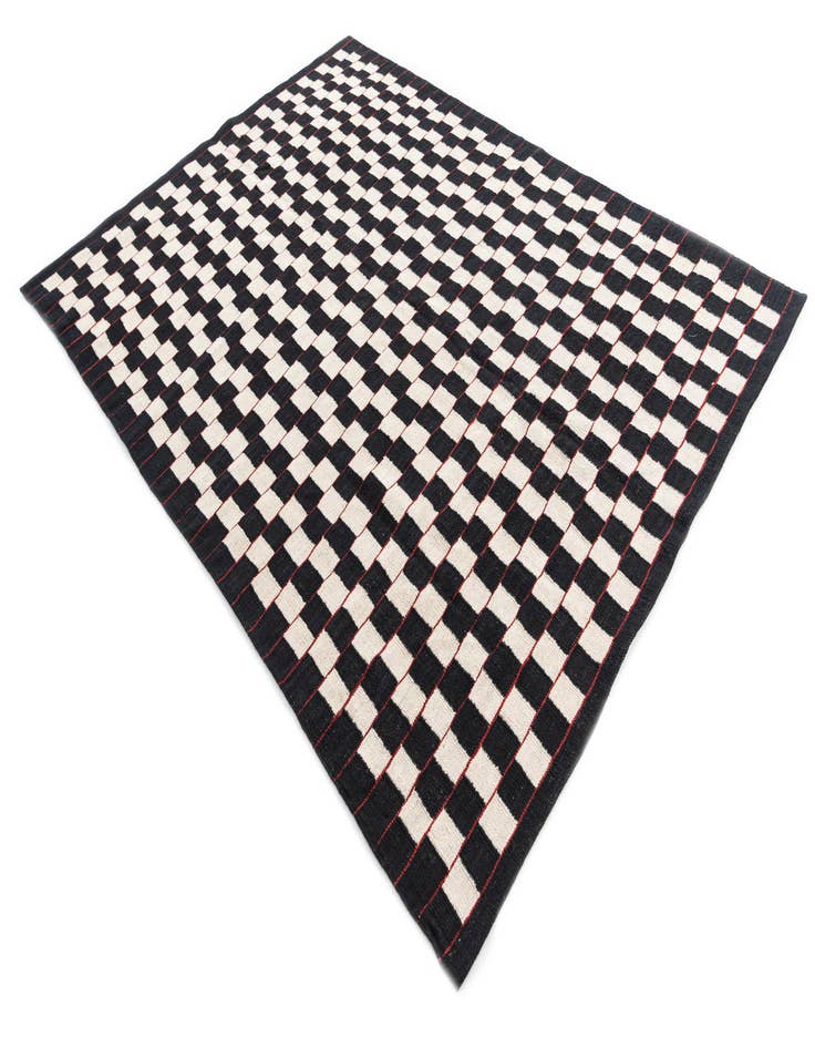 Detail image of 5' 9 x 7' 9  Hand Woven Kilim Modern Wool Rug