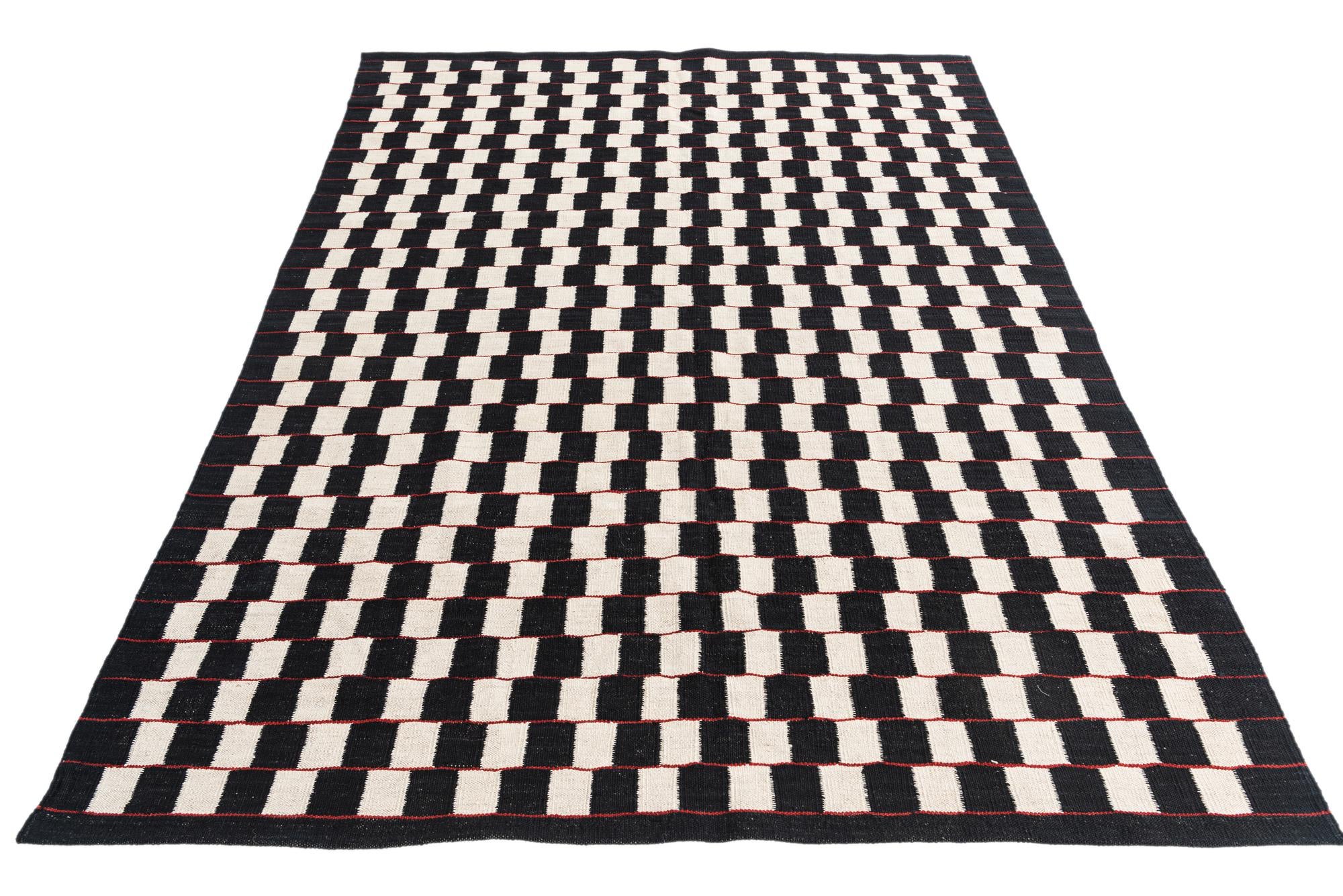 5' 9 x 7' 9 Hand Woven Kilim Modern Wool Rug