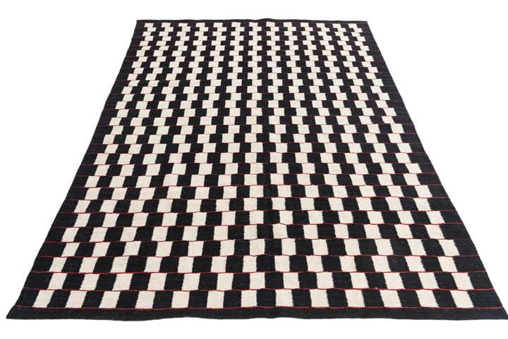 5' 9 x 7' 9 Hand Woven Kilim Modern Wool Rug