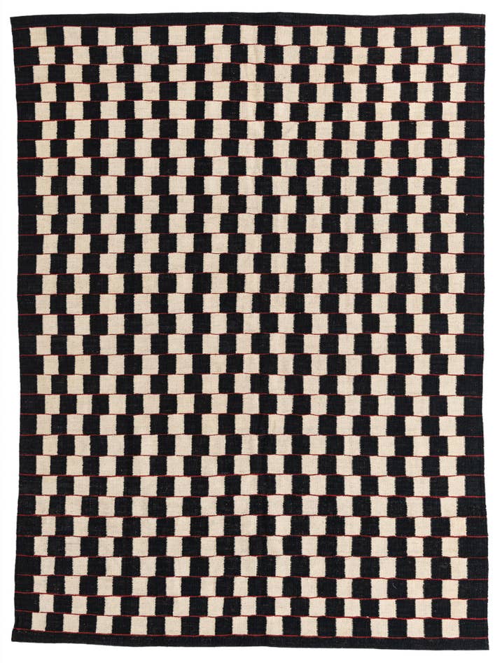 Detail image of 5' 9 x 7' 9 Hand Woven Kilim Modern Wool Rug