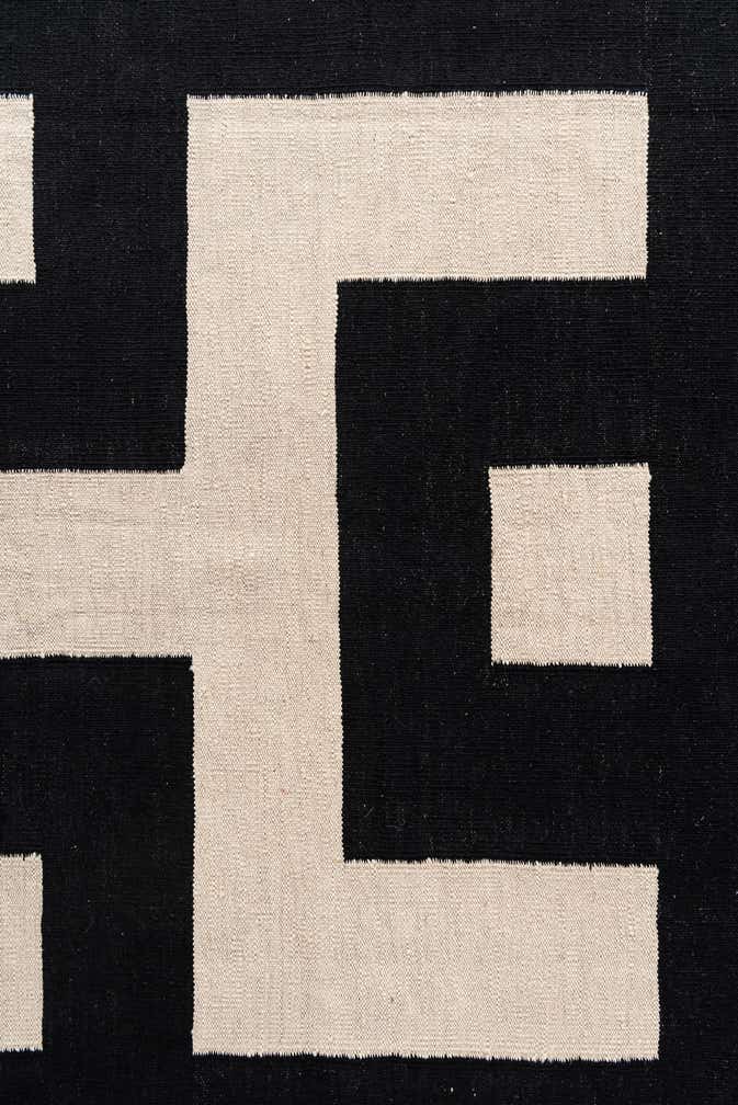 6' 9 x 9' 7 Hand Woven Kilim Modern Wool Rug