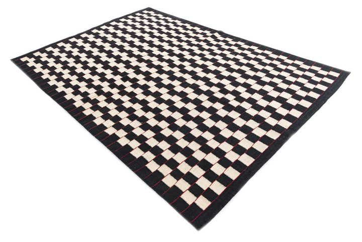 5' 7 x 8' Hand Woven Kilim Modern Wool Rug