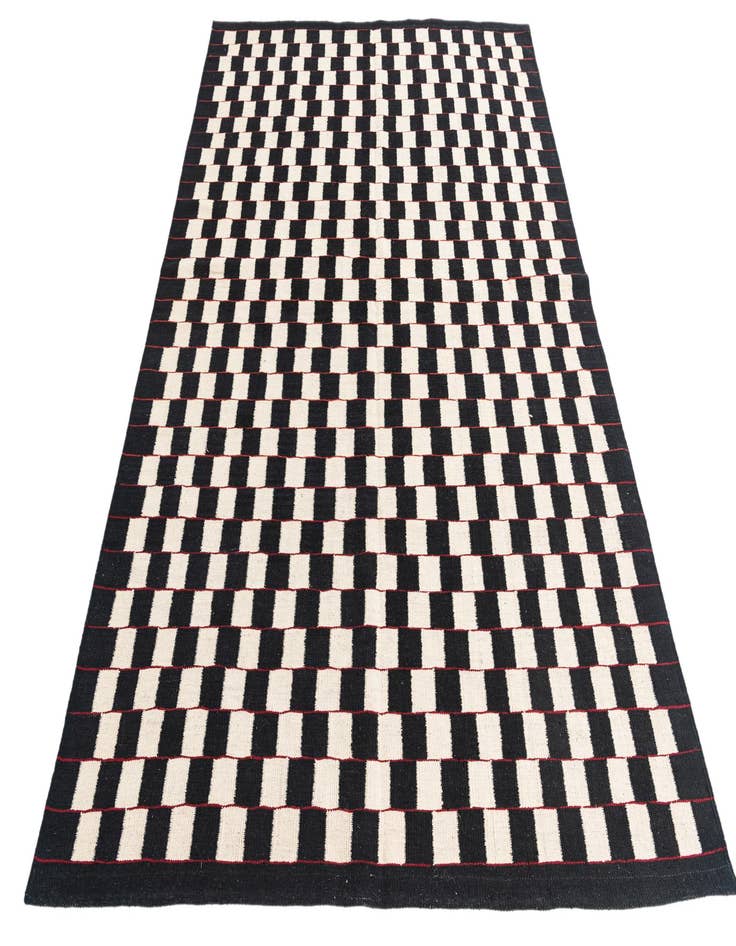 Detail image of 5' 7 x 8'  Hand Woven Kilim Modern Wool Rug