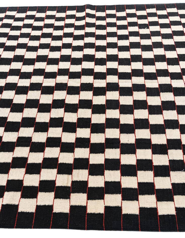 Detail image of 5' 7 x 8'  Hand Woven Kilim Modern Wool Rug