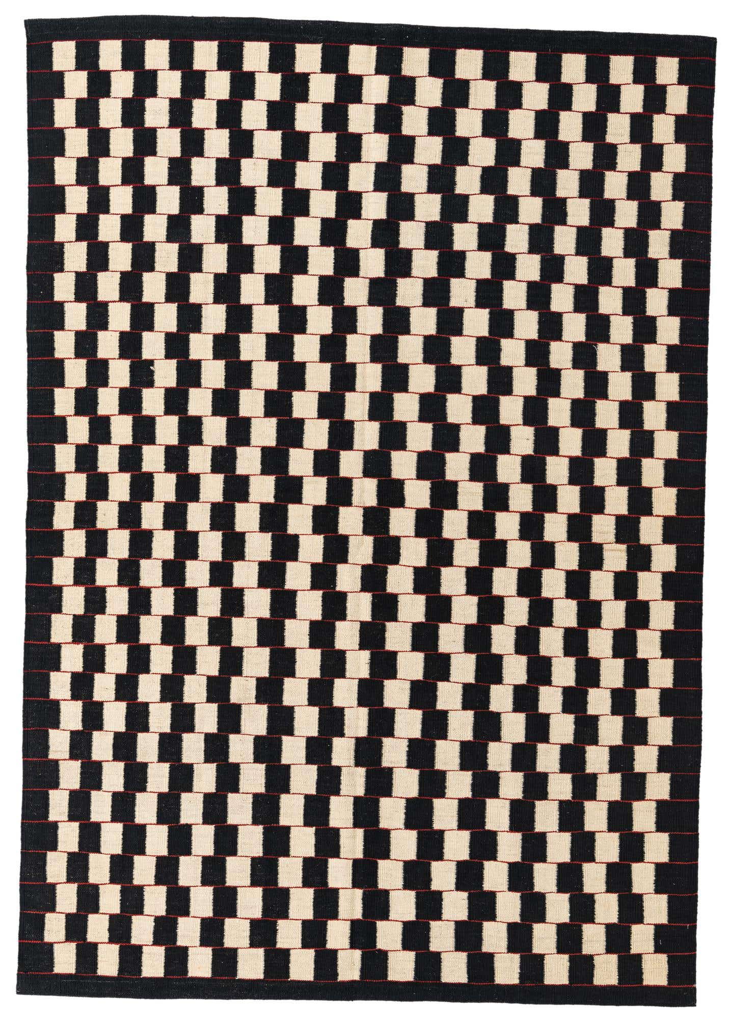 5' 7 x 8' Hand Woven Kilim Modern Wool Rug