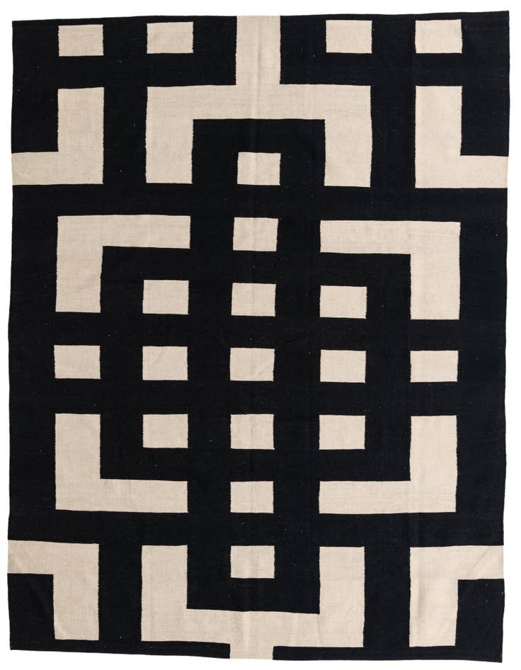 Detail image of 8' 2 x 9' 6 Hand Woven Kilim Modern Wool Rug